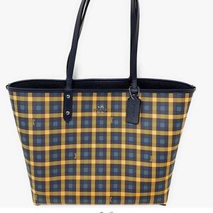 Plaid Reversible Coach Purse